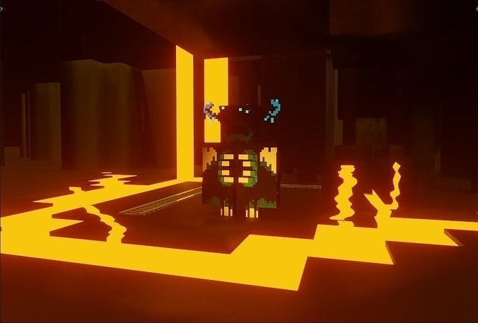 Minecraft Warden Blender ready rigged model 3D model