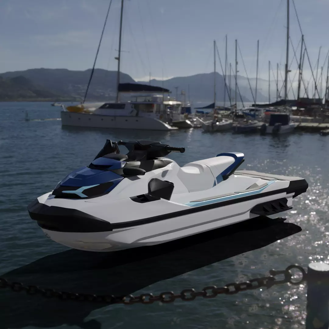 Skijet Boat 3d  3D model_0