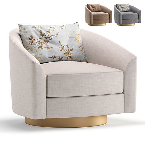 Armchair SORBONNE by Cazarina Interiors 3 Colors Version 3D model