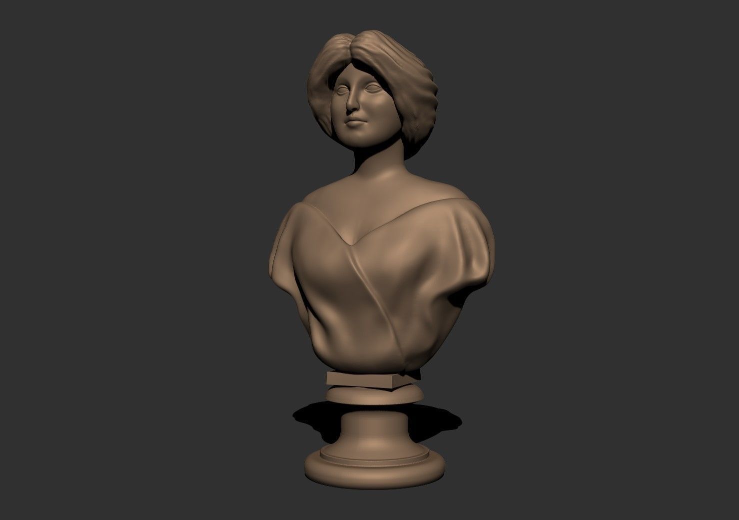 The lady bust 3D print model_3