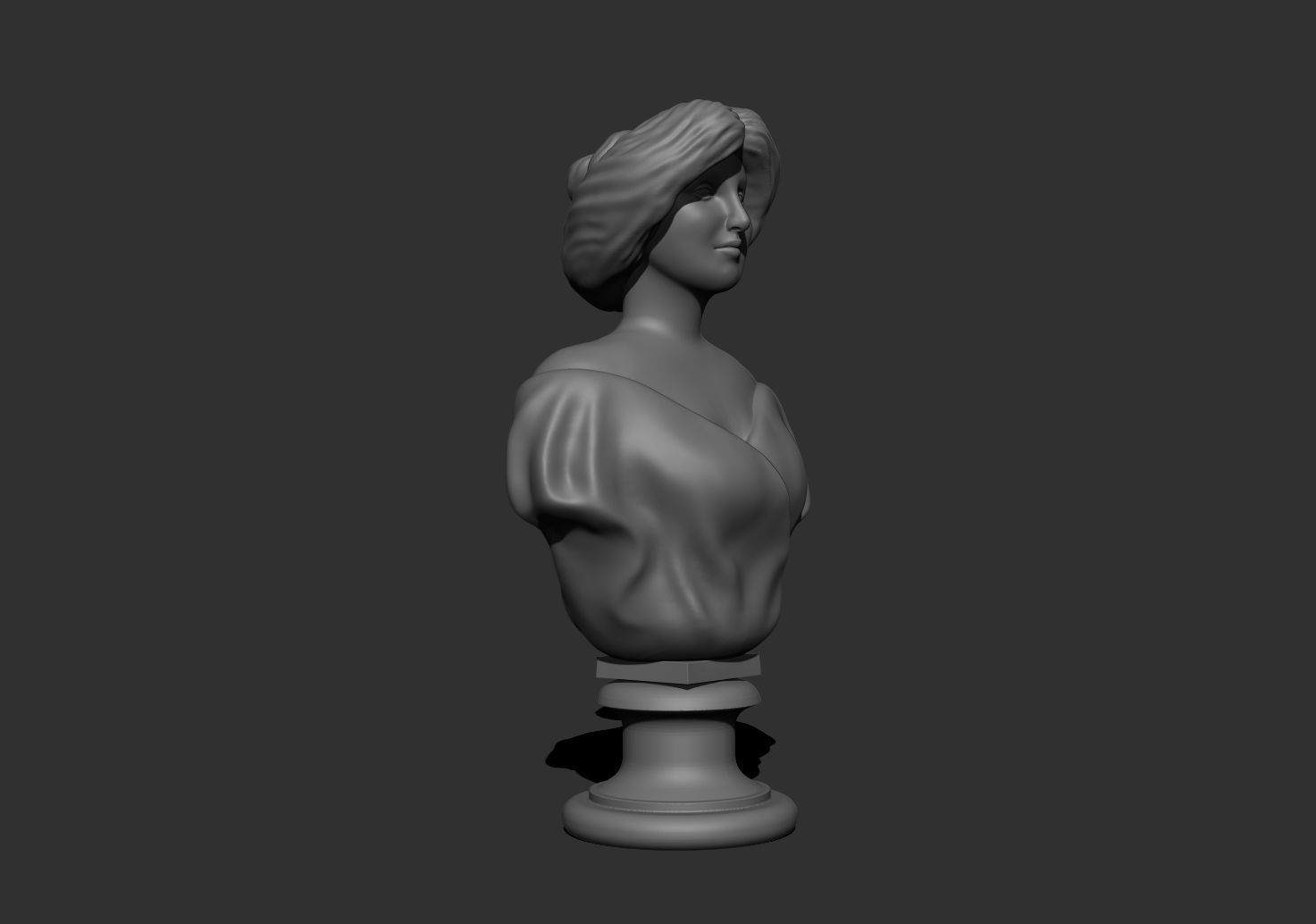 The lady bust 3D print model_1