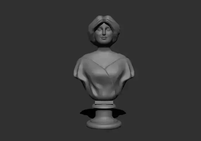The lady bust 3D print model