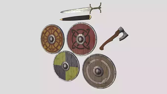  Viking Celtic weapon set