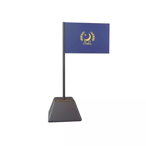 Presidential Standard of Pakistan 1956 Flag Low-poly 3D model