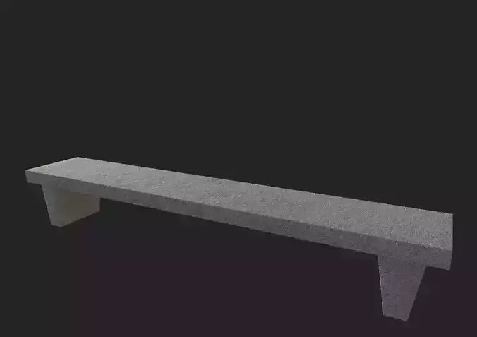 Bench made of concrete