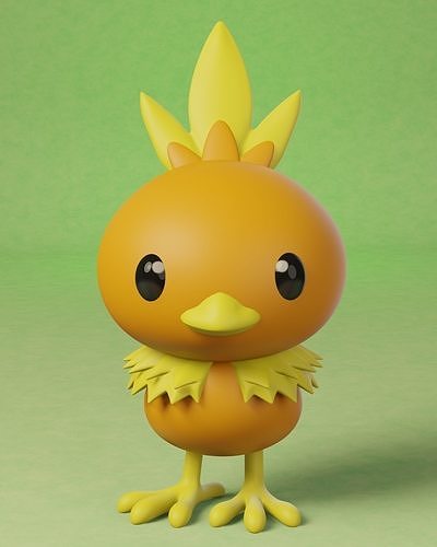 Pokemon Torchic 3D print model