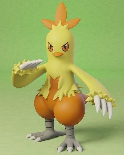 pokemon combusken 3D print model