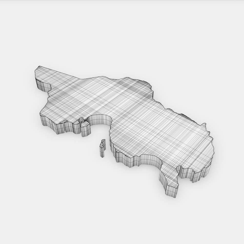 Tunisia country map 3d model 3D model_5