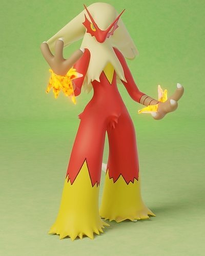 pokemon blaziken 3D print model