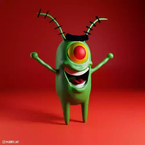 PLANKTON CHARACTER MODEL Low-poly 3D model