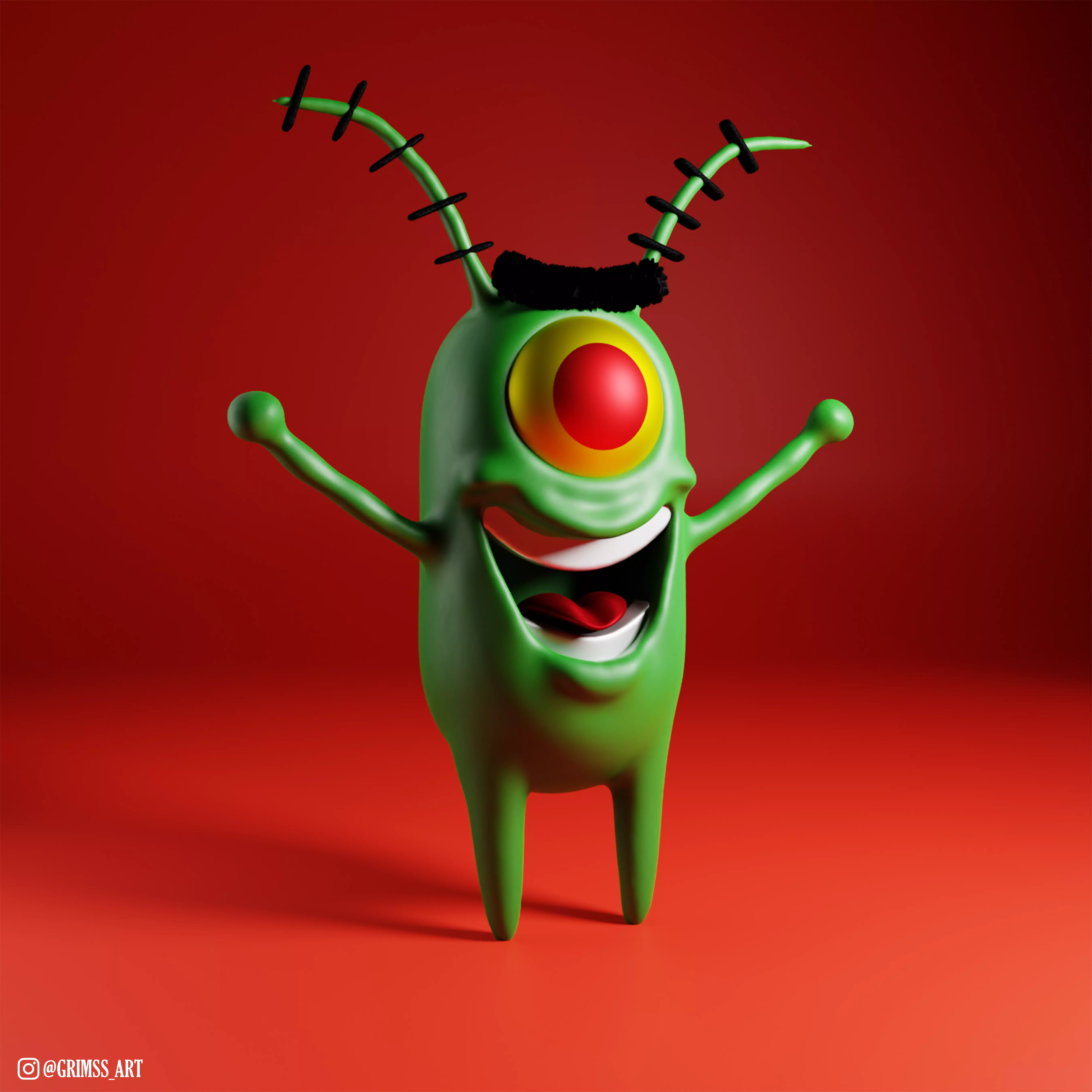 PLANKTON CHARACTER MODEL Low-poly 3D model