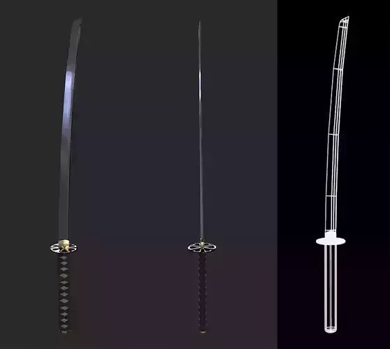 Katana - Spear - Small Katana dagger for Unreal Engine
