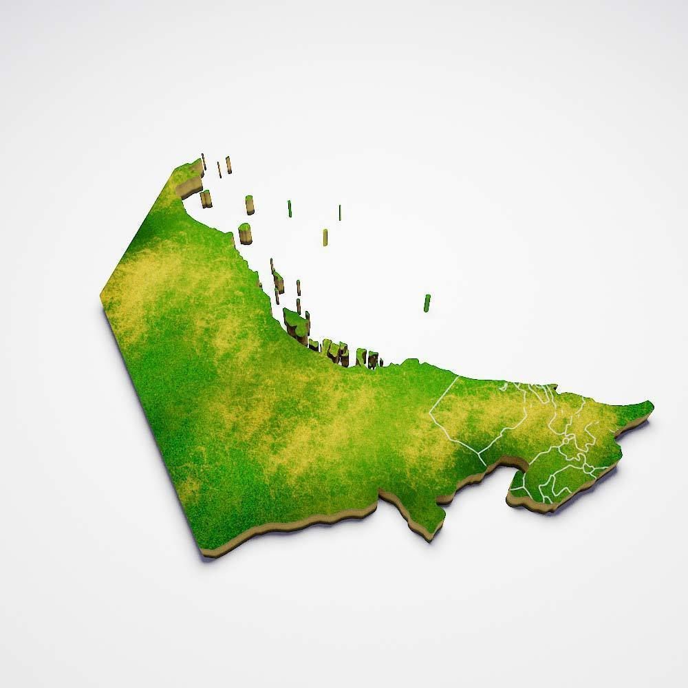 United Arab Emirates country map 3d model 3D model_2