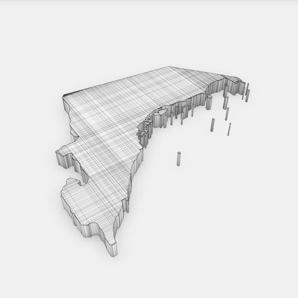 United Arab Emirates country map 3d model 3D model_6