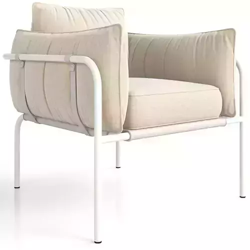 Howell Canvas Arm Chair 3d model