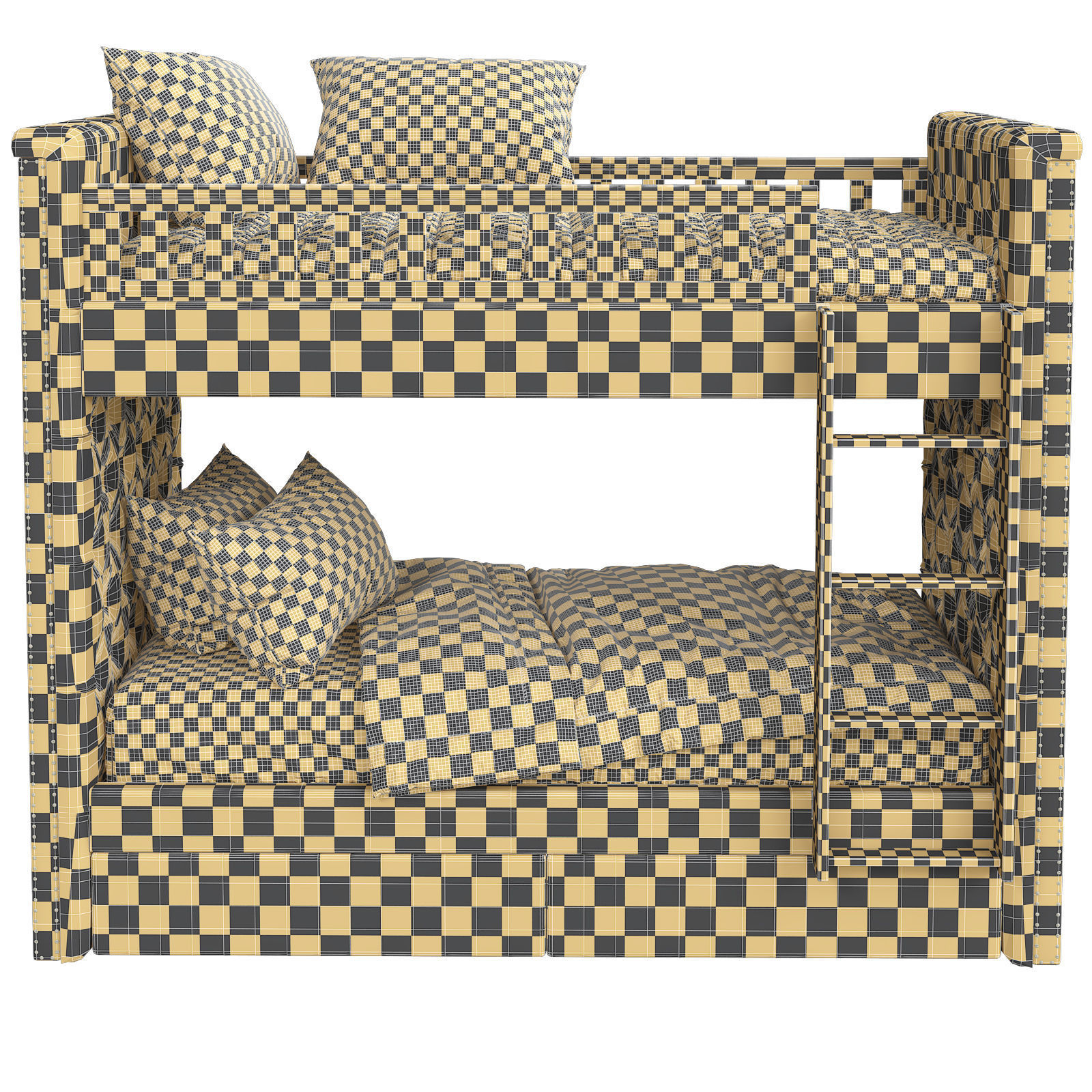 RH Chesterfield Bed 3d model Low-poly 3D model_2