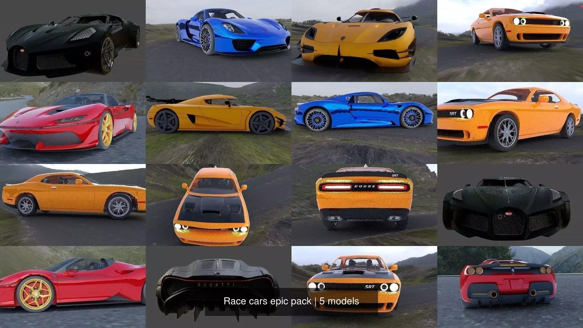 Race cars epic pack 3D Model Collection_0