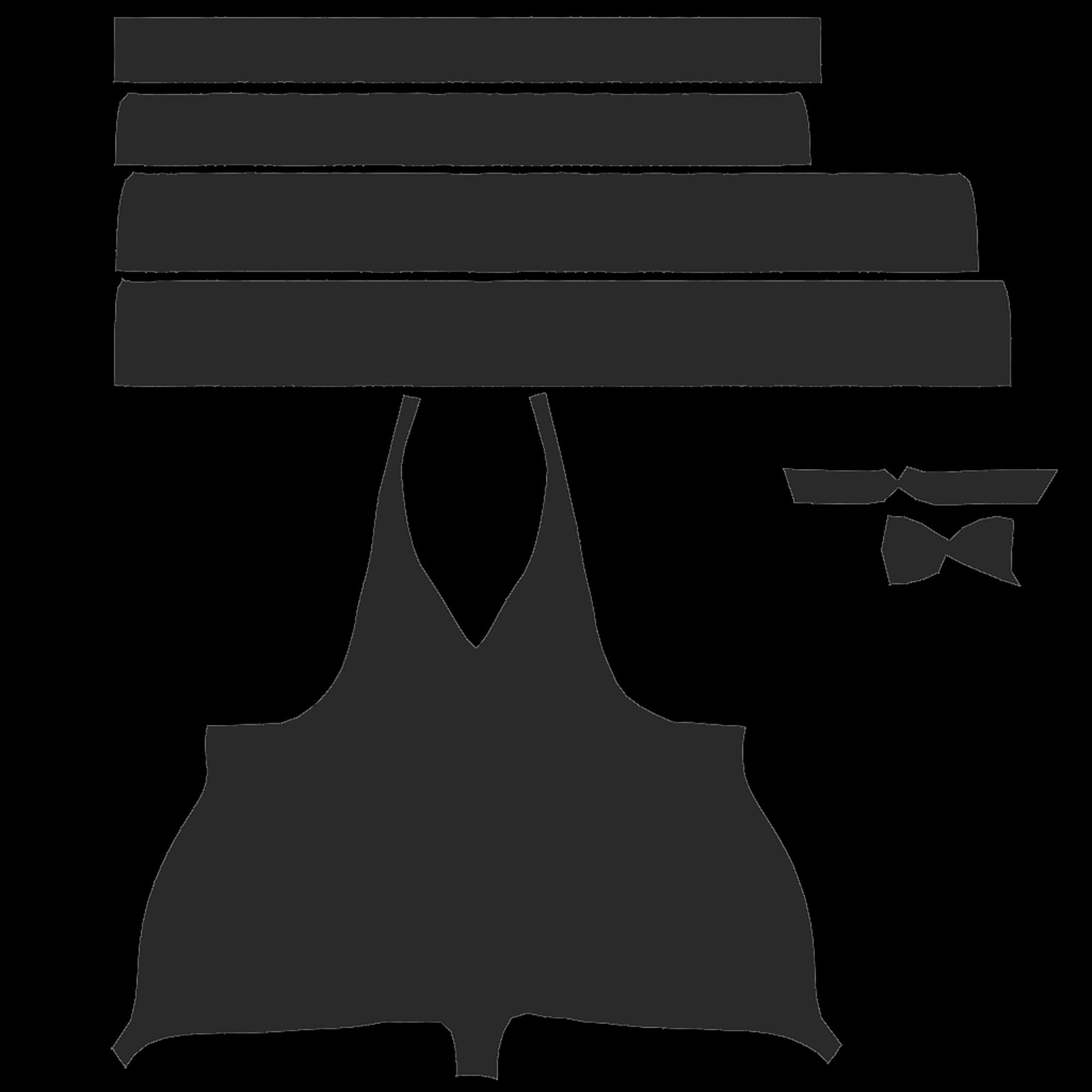 Ruffle Halter Romper Low-poly 3D model_16