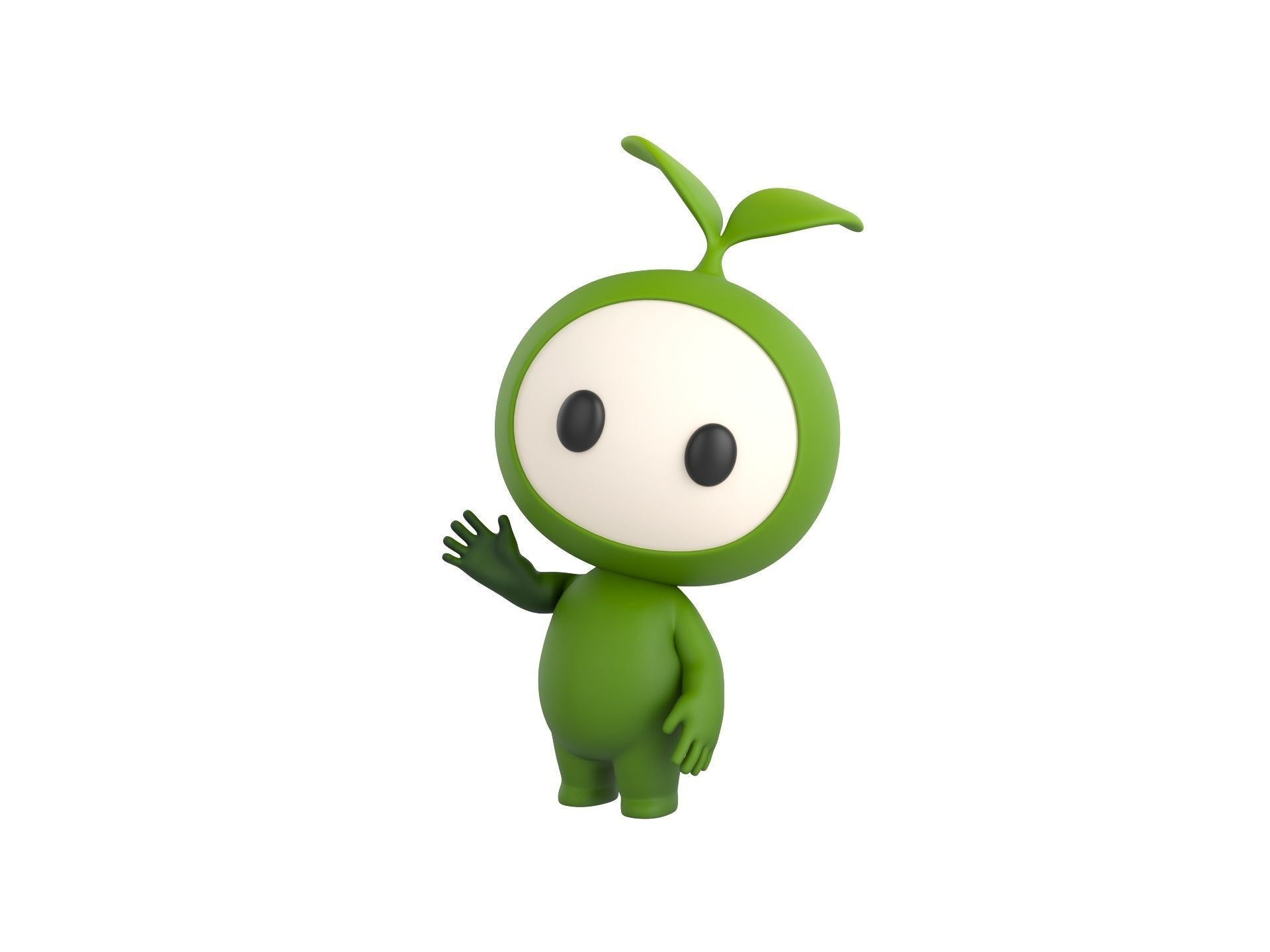 Character181 Rigged Mascot 3D model_6