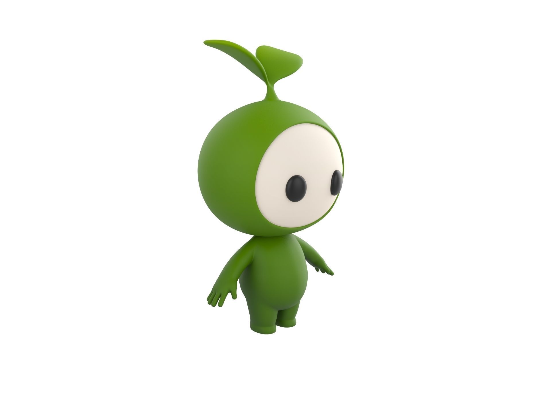 Character181 Rigged Mascot 3D model_9