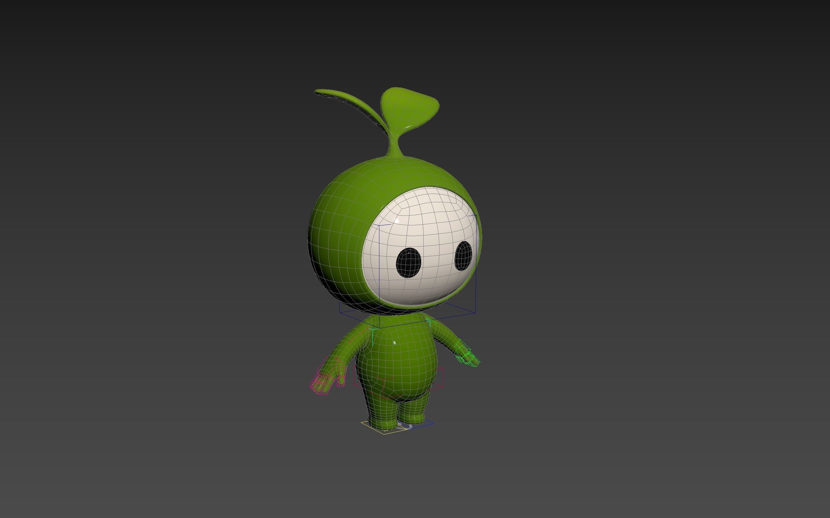 Character181 Rigged Mascot 3D model_22