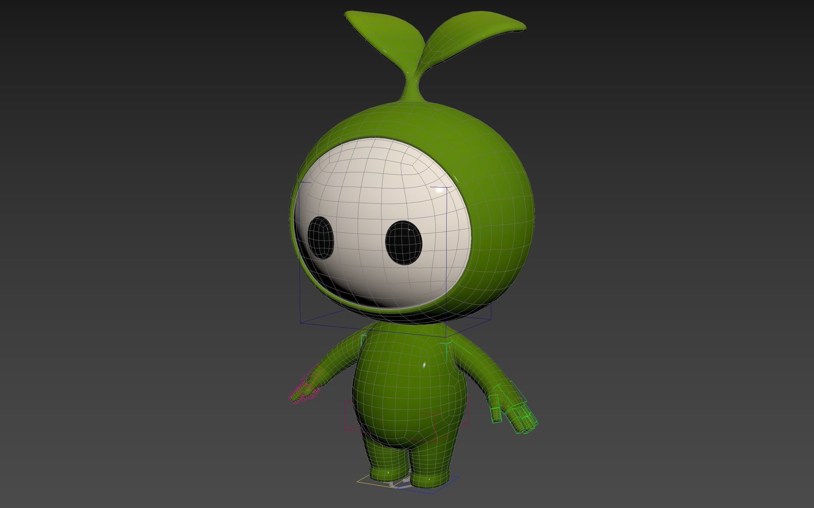 Character181 Rigged Mascot 3D model_28