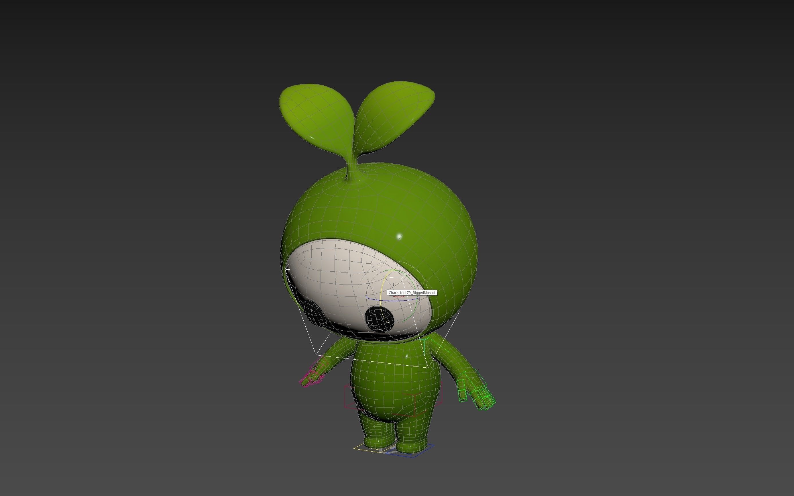 Character181 Rigged Mascot 3D model_29