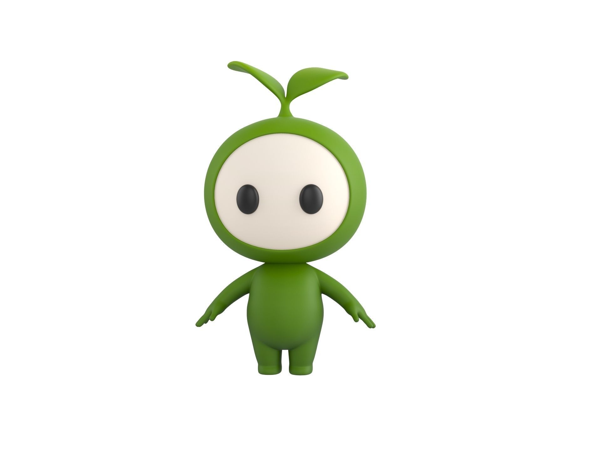 Character181 Rigged Mascot 3D model_8