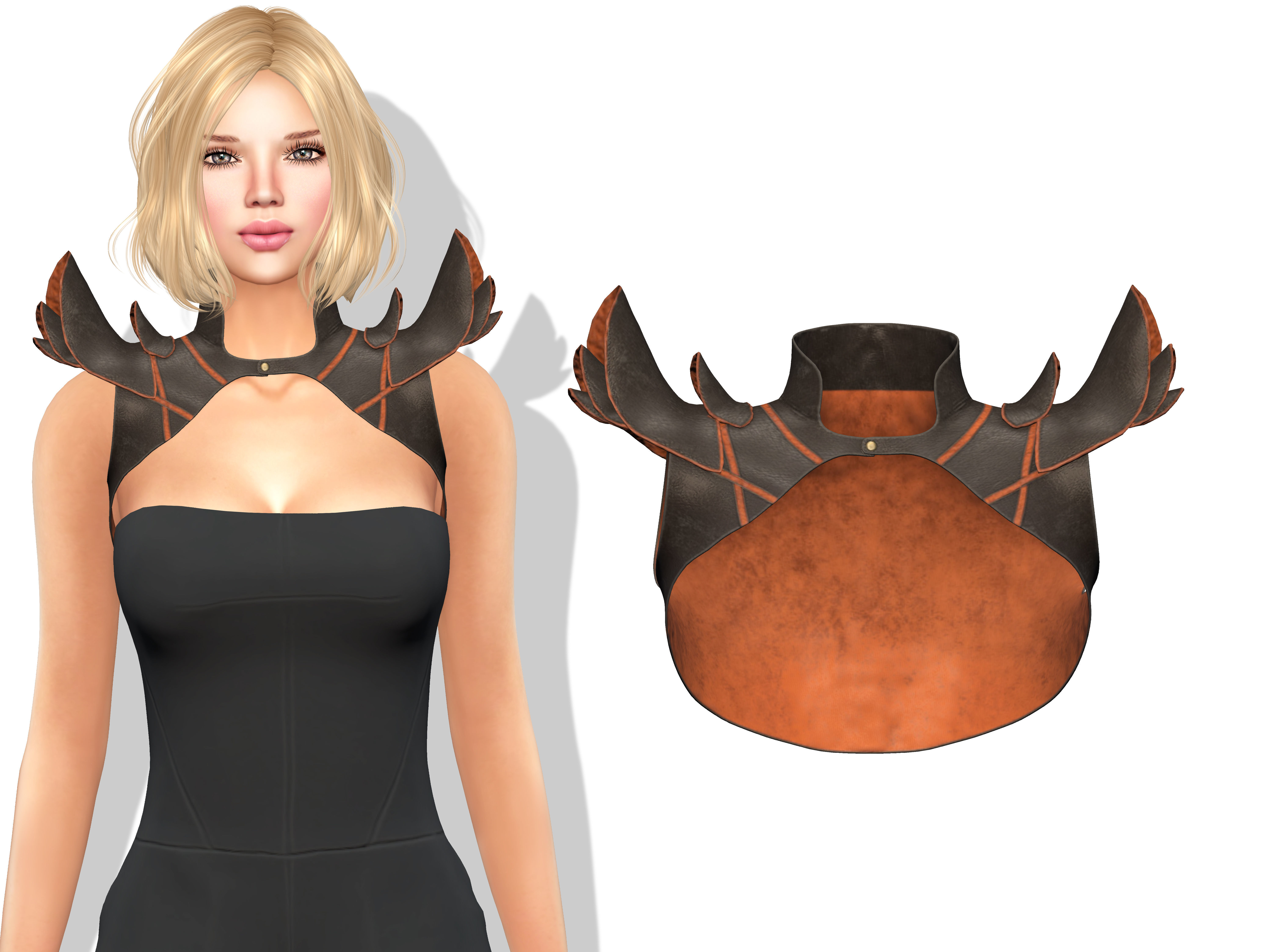 Leather Bolero Low-poly 3D model_2