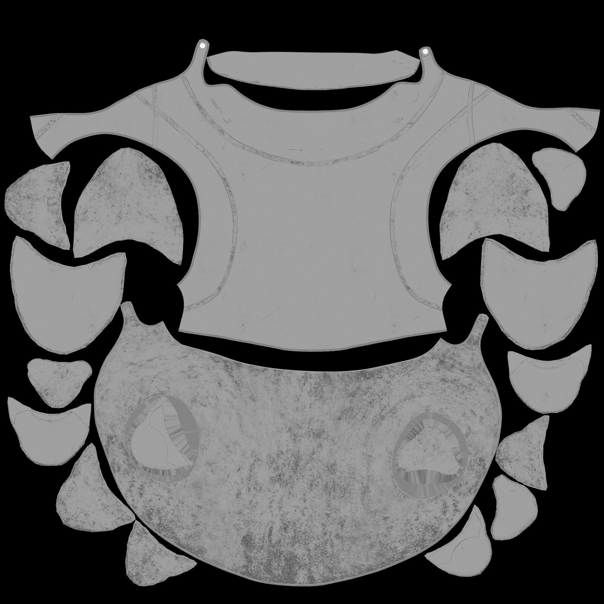 Leather Bolero Low-poly 3D model_11