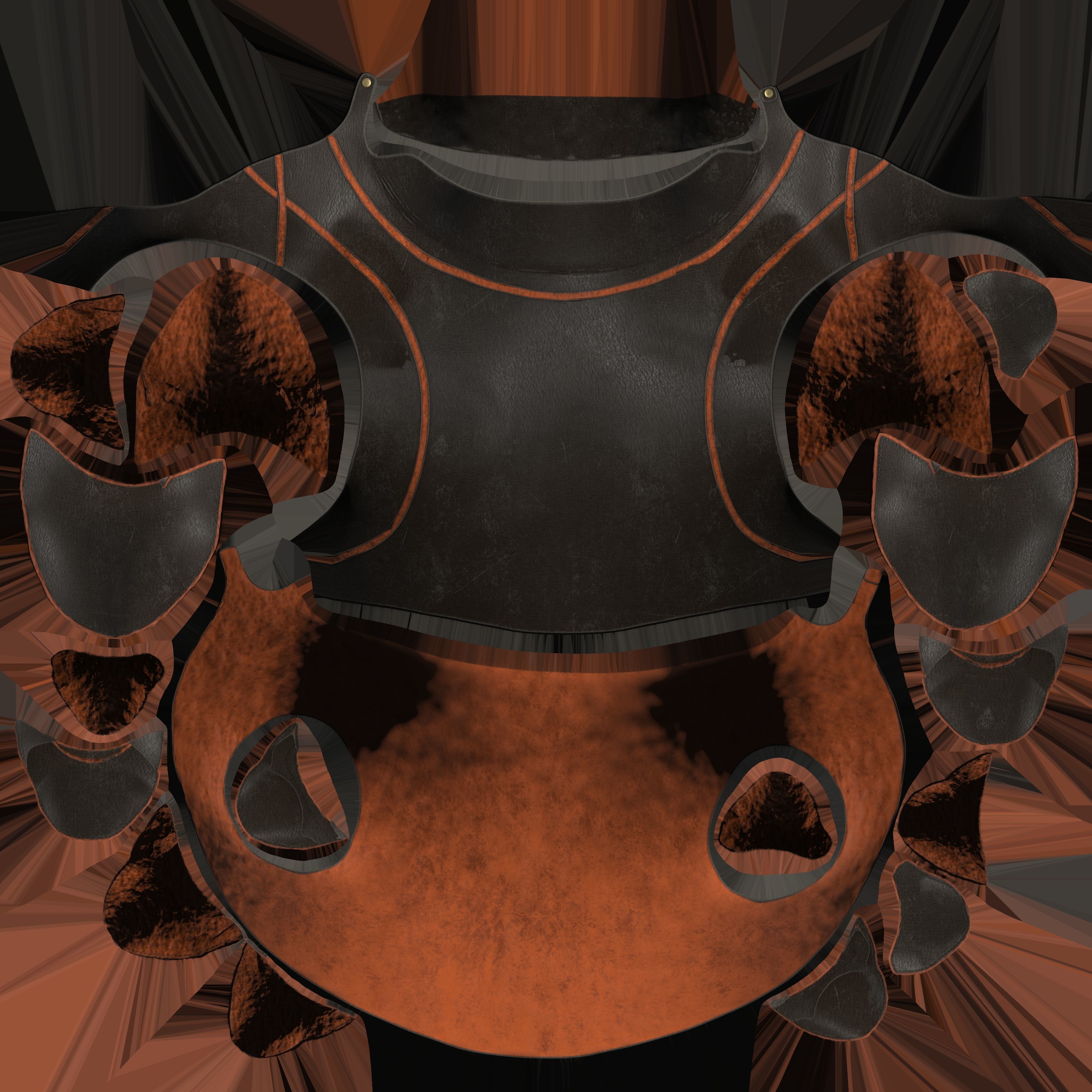 Leather Bolero Low-poly 3D model_10