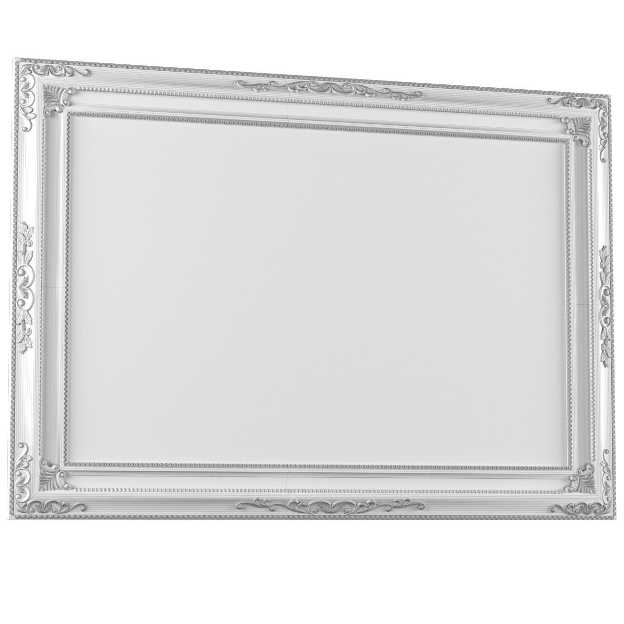 Classic picture gold passepartout Frame 3D model_2