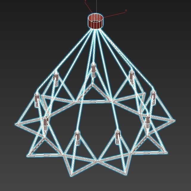 gitter geometric chandelier 3D model_6