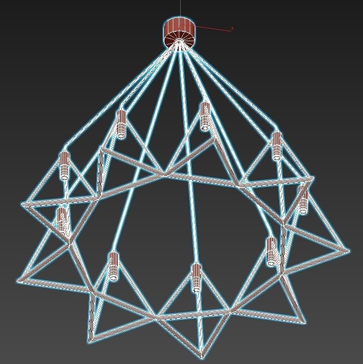 gitter geometric chandelier 3D model_5