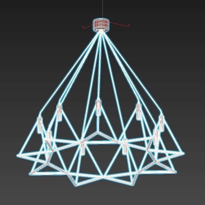 gitter geometric chandelier 3D model_3