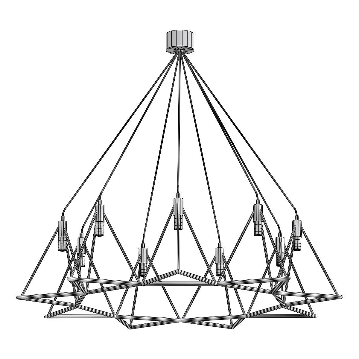 gitter geometric chandelier 3D model_1