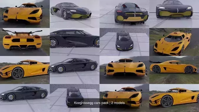 Koegnissegg cars pack 3D Model Collection