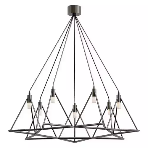 gitter geometric chandelier with six lights