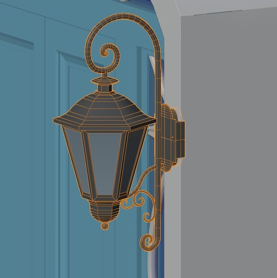 Door and Lantern 3D model_7