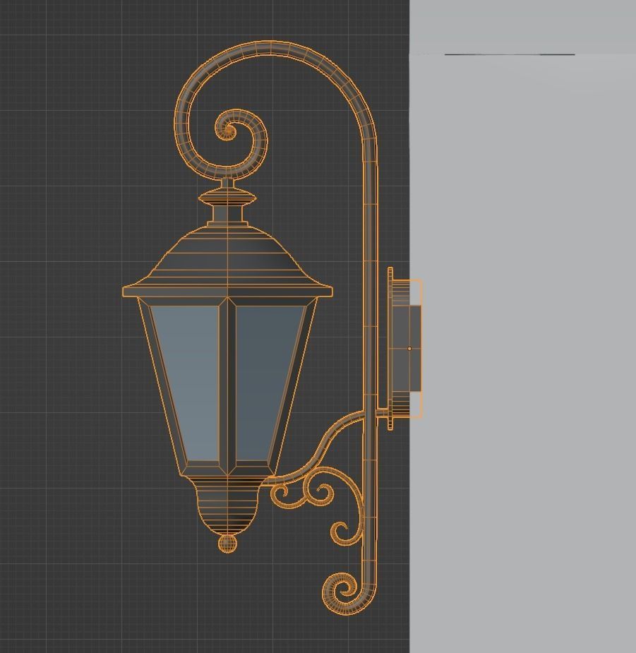 Door and Lantern 3D model_6