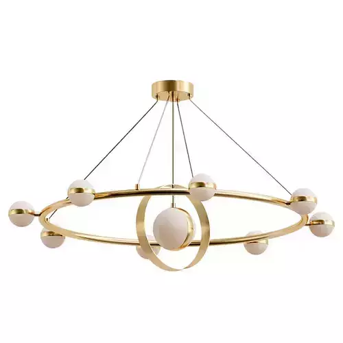 raise gold chandelier with glass balls