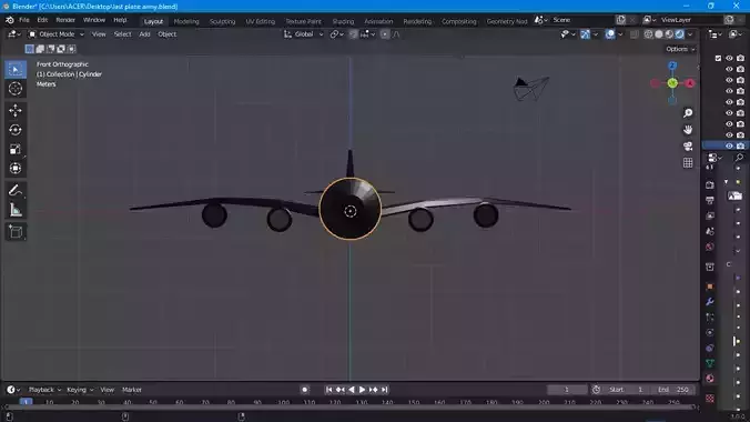 Aeroplan four engine air bus 