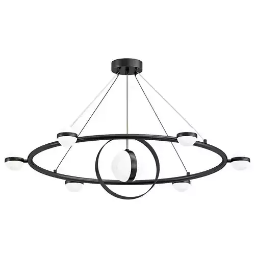 raise-p436 circular chandelier with glass shades