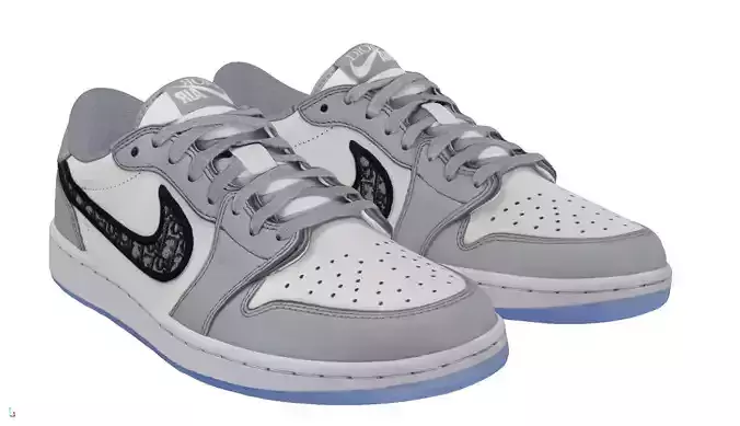 Dior x nike Air Jordan 1 Low 3D model | CGTrader