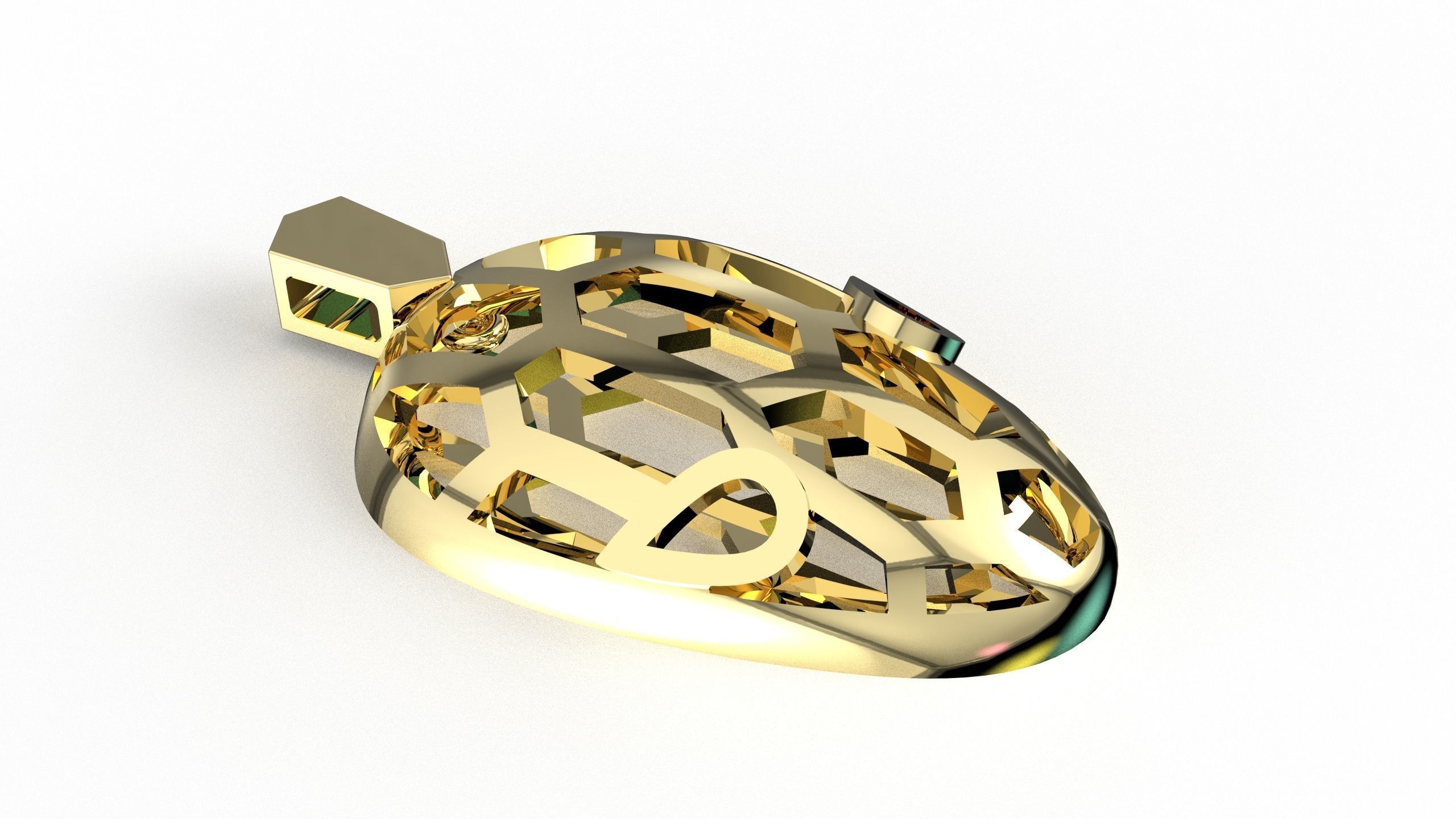 Snakehead Pendant  3D print model_4