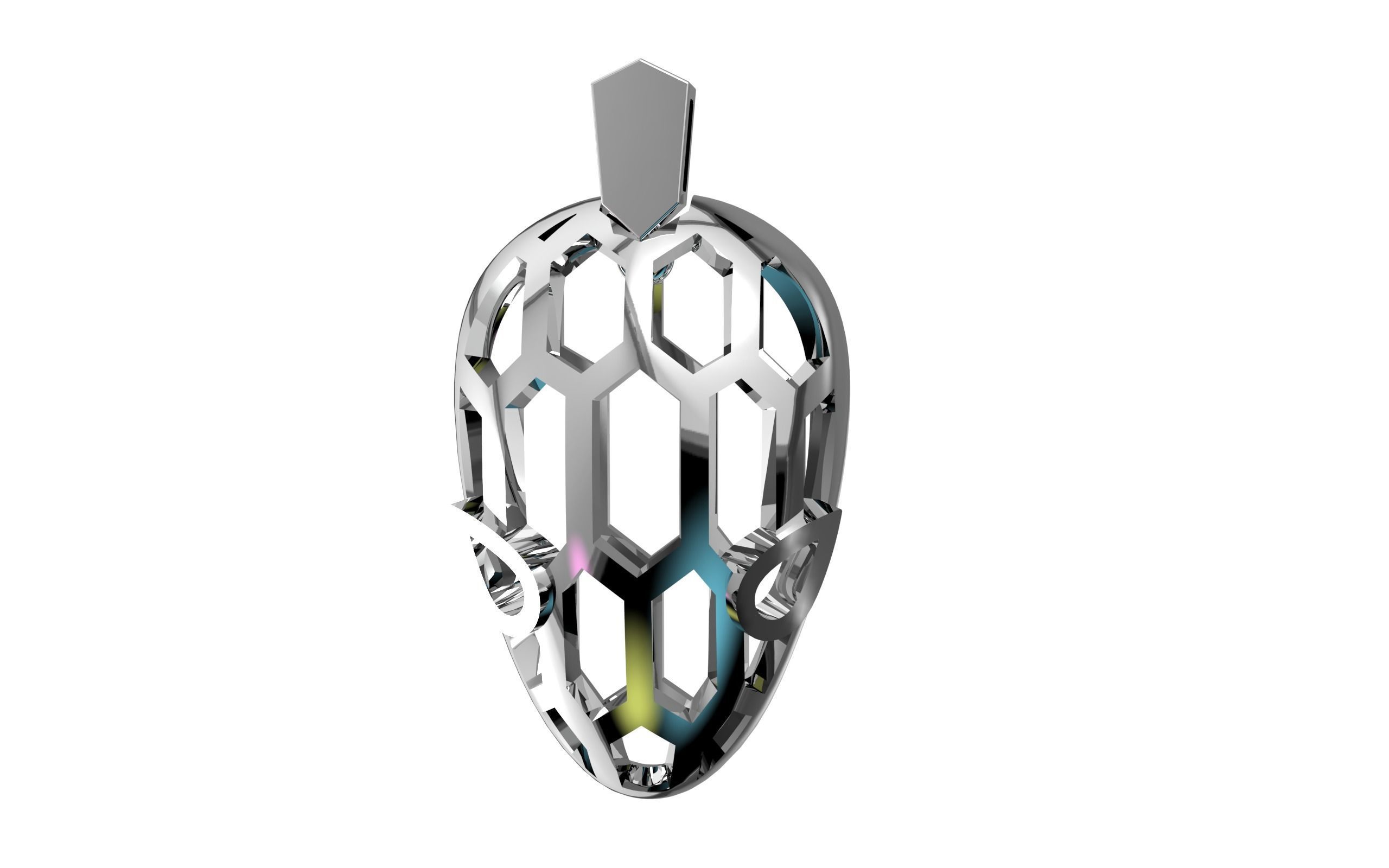 Snakehead Pendant  3D print model_3