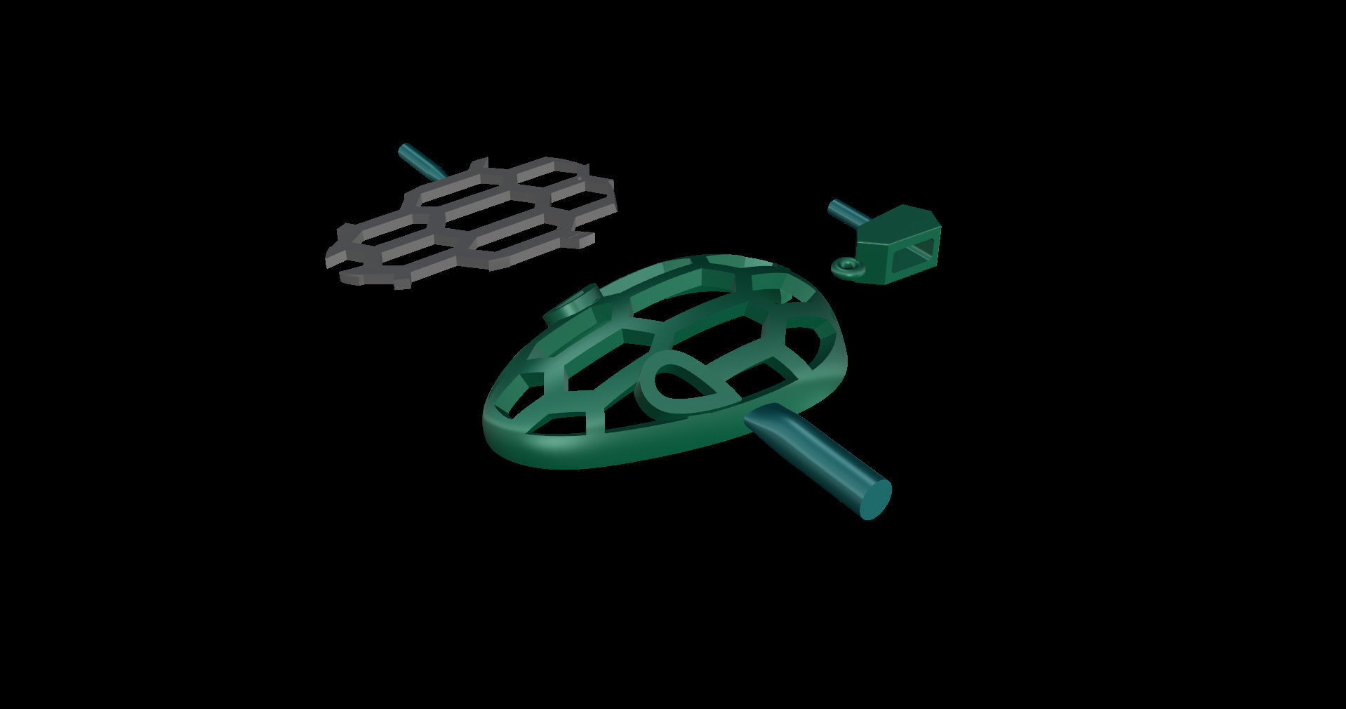 Snakehead Pendant  3D print model_17