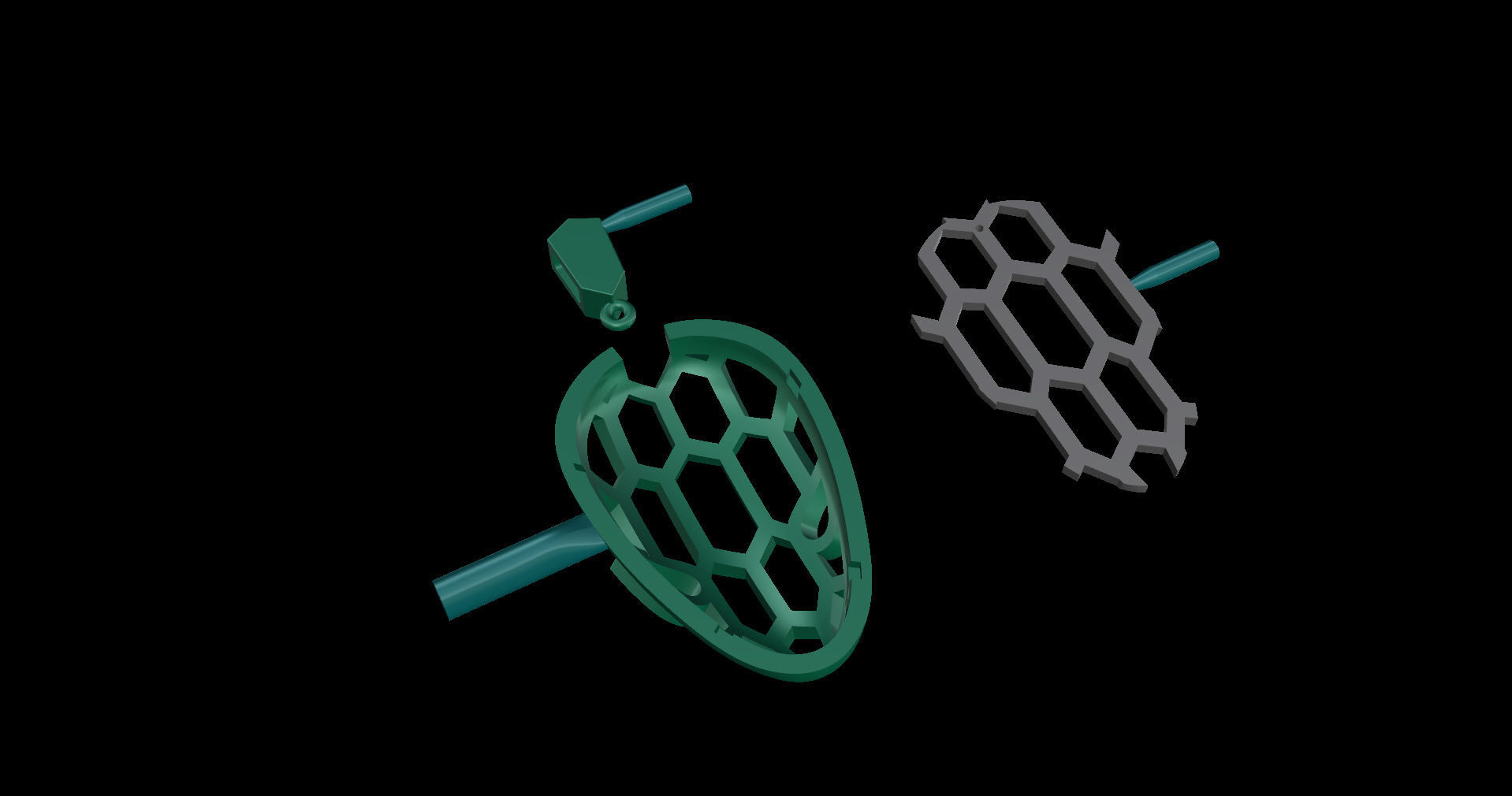 Snakehead Pendant  3D print model_23