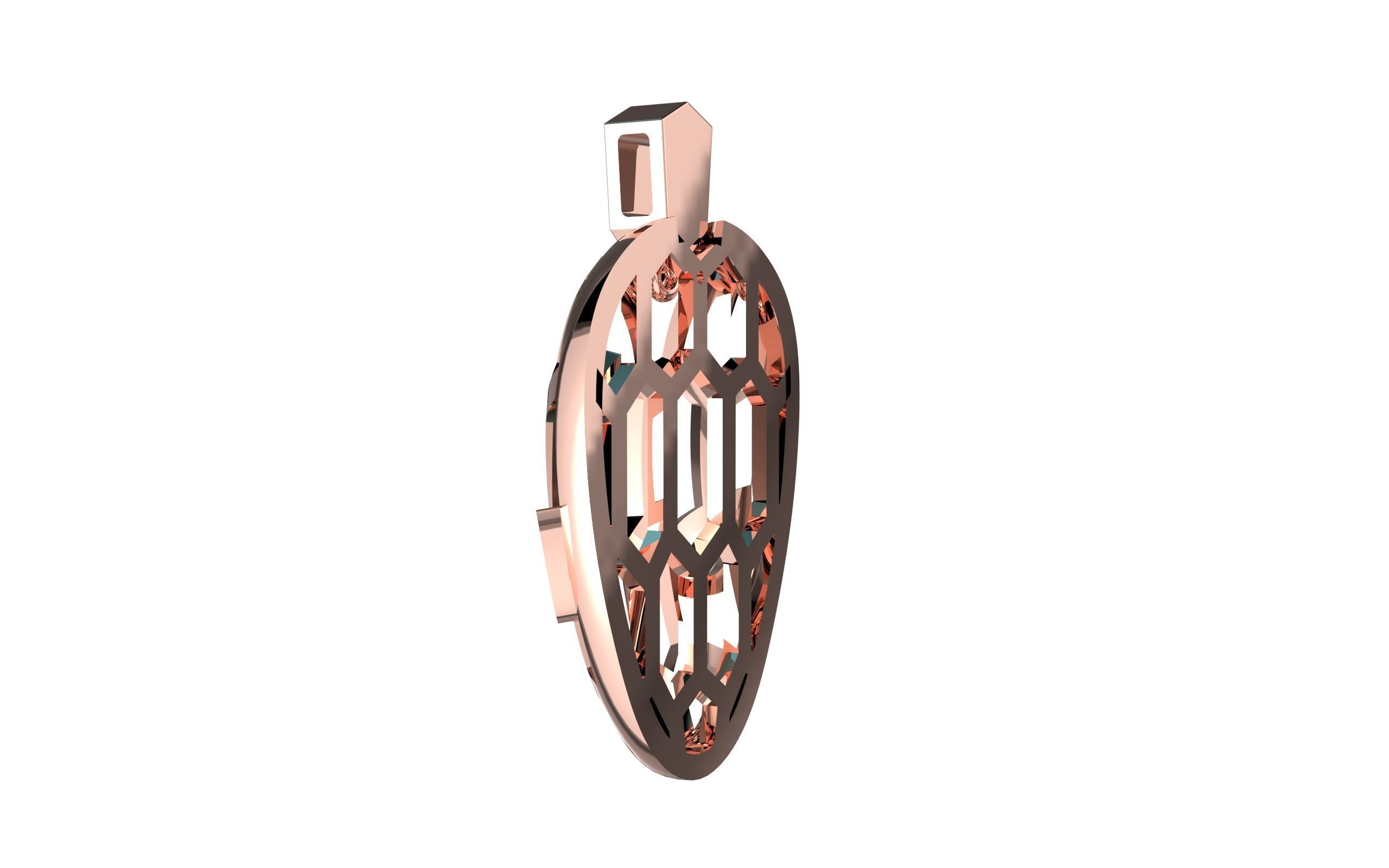 Snakehead Pendant  3D print model_9