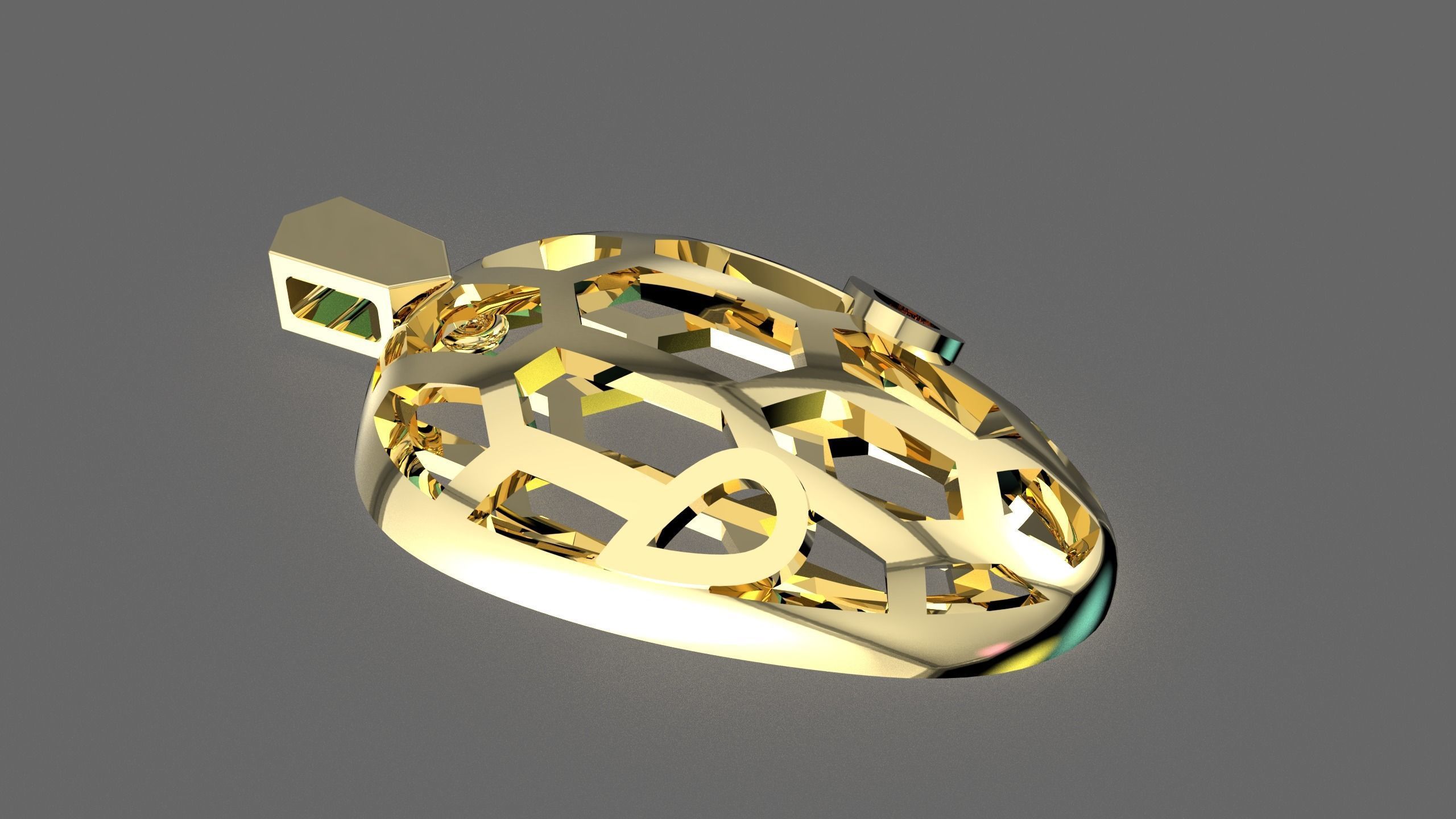 Snakehead Pendant  3D print model_5